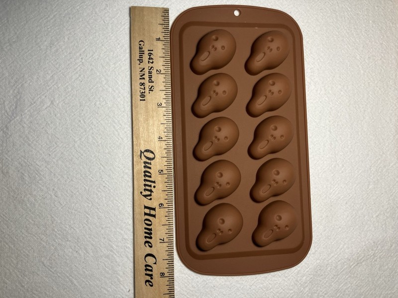 5 Pack Halloween Silicone Chocolate Molds 3D Pumpkin Bat Skull Witch Hat Bones gallery