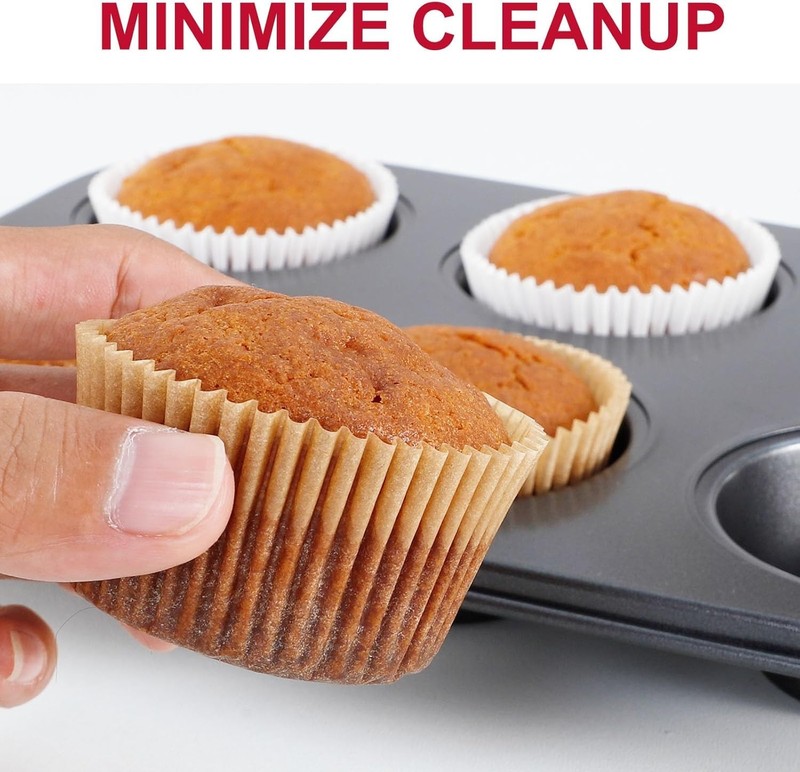 Standard Cupcake Muffin Liners Baking 300 Pcs Odorless Greaseproof Paper Muffin gallery