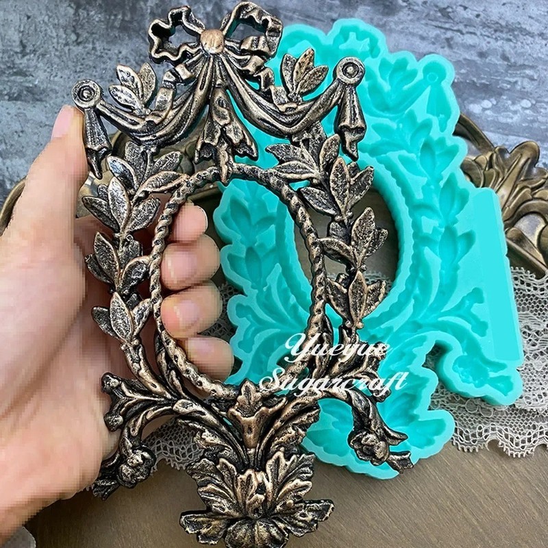 Baroque Picture Frame Silicone Mould Chocolate Gumpaste Soap Resin Mold