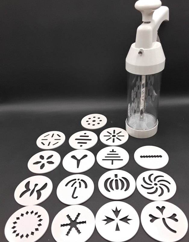 The Pampered Chef #1525 Cookie Press with all 16 Original Discs gallery