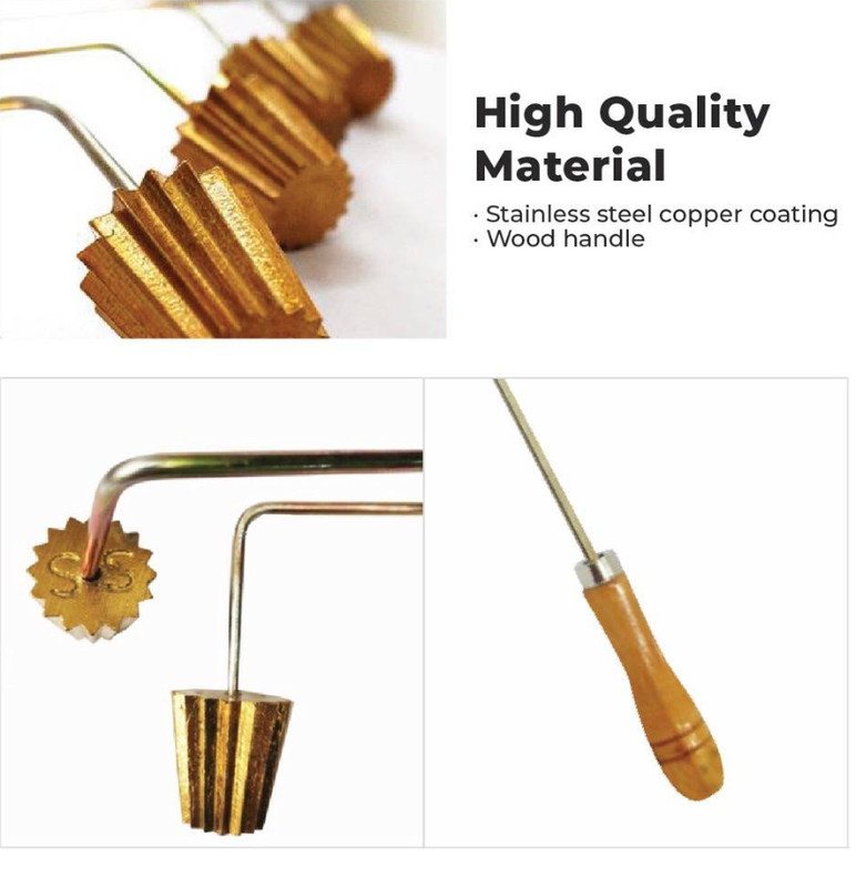 4 pieces Pie Tee Top Hat Tart Patty Shell Brass Copper Mould gallery