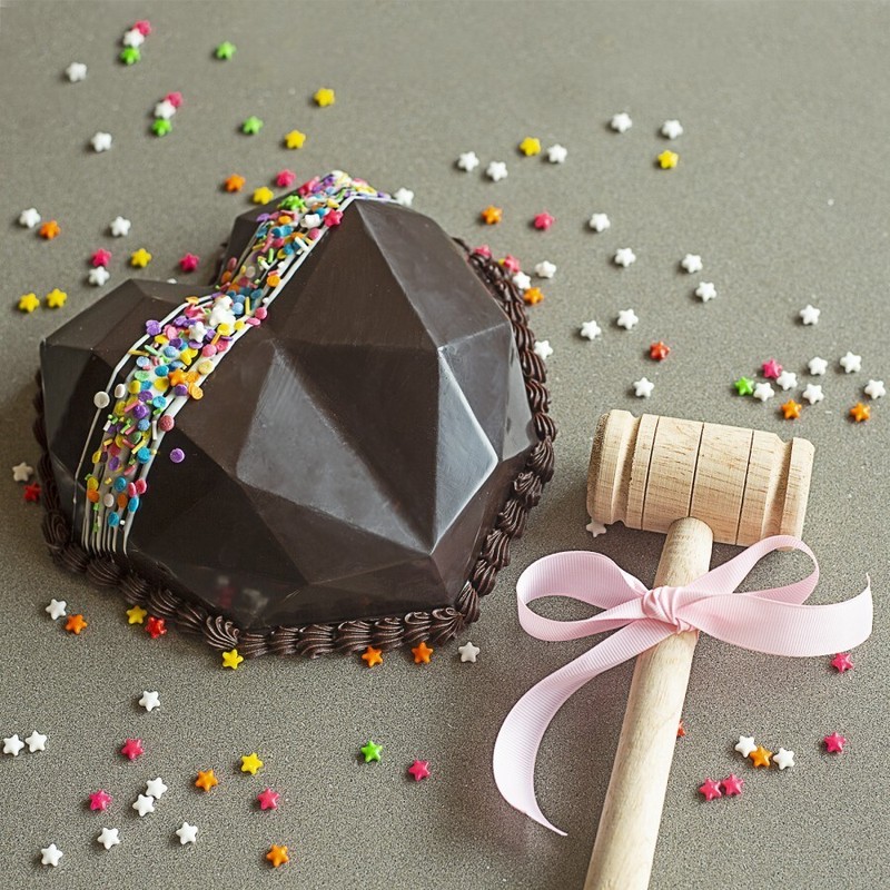 3D Fondant Diamond Heart Shape Silicone Mold Chocolate Baking Tool Free Shipping