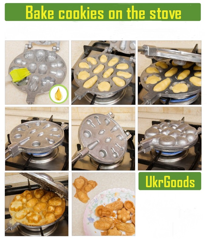 Assorti Sweet Pastry Maker Russian Cookies Maker Mold Oreshki Oreshnitsa Nuts gallery