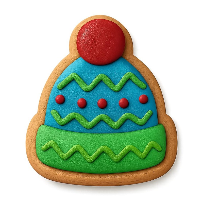 Knitted Hat Outline Cookie Cutter & Stamp, Fondant & Clay – 4×3.6