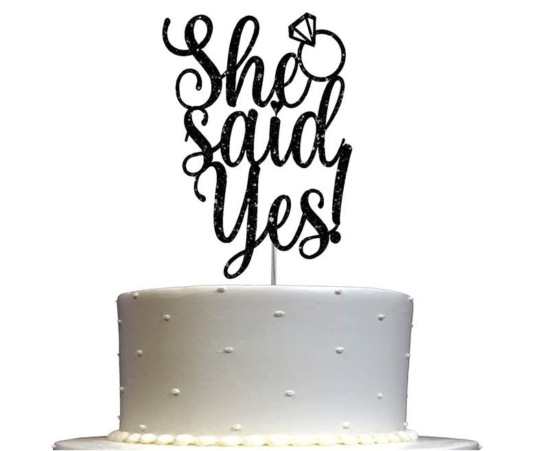 She Said Yes Cake Topper Bridal Shower Party Decorations Ideas gallery