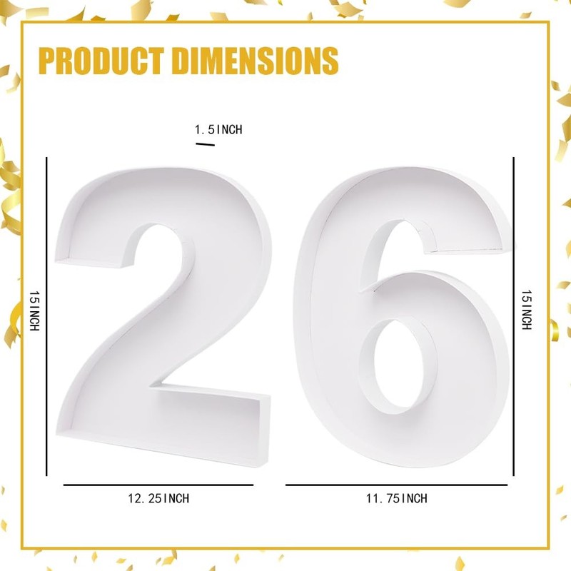 15 Inch Fillable Cardboard Number Charcuterie Board Tray Paper Mache Box gallery