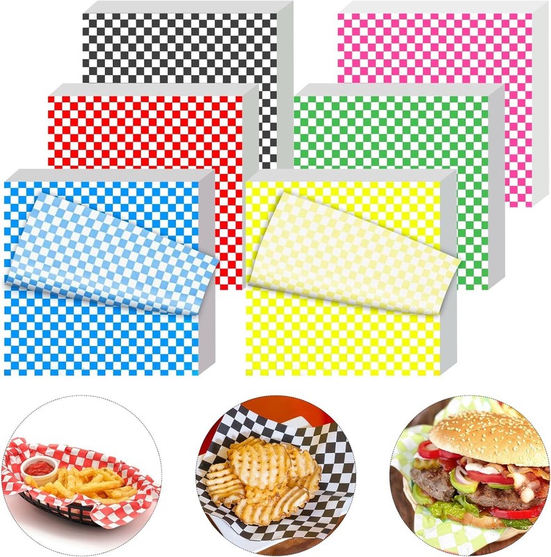 120Pcs Wax Paper Sheets for Food, 12×12 In Variety Pa Cheered Food