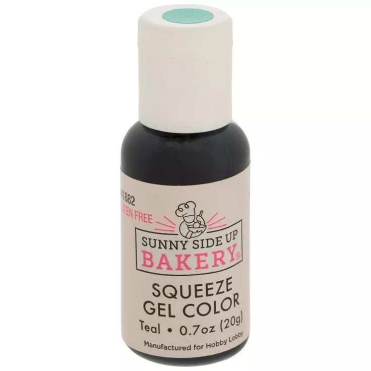 1 Sunny Side Up Bakery TEAL Squeeze Gel Color Food Coloring ( 0.7 oz )