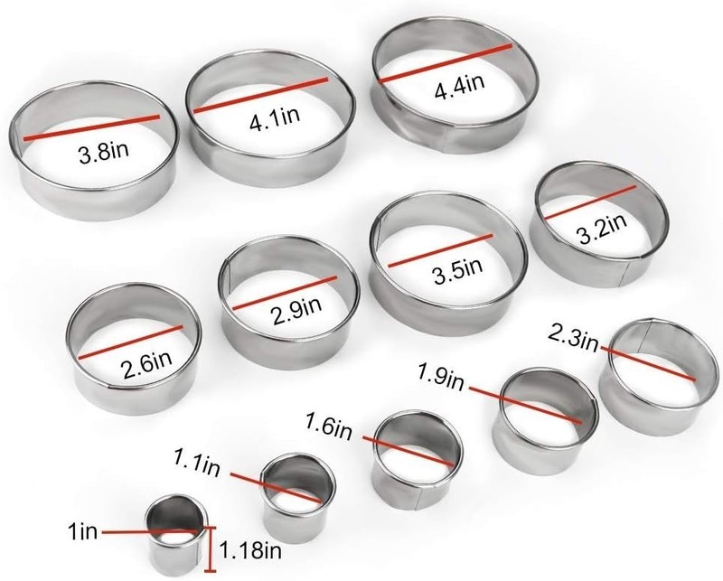 12-Piece Graduated Stainless Steel Cookie Cutter Set - Versatile Baking Tools gallery