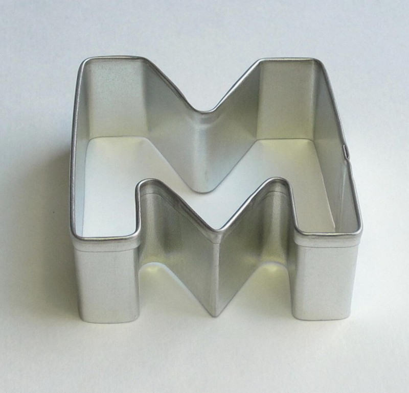 2⅞" Letter M Cookie Cutter Tin Steel Alphabet Shape Initial Spell Spelling gallery