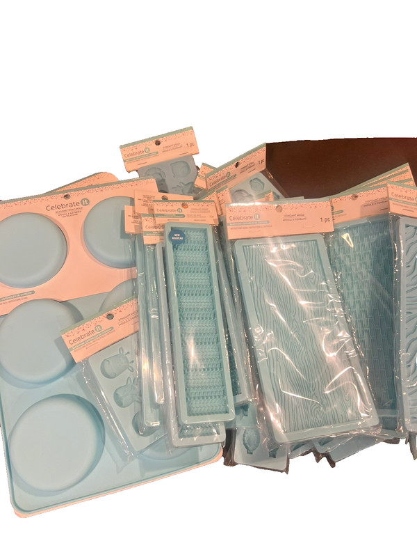 Huge Lot of NEW Silicone Fondant/Craft Molds Celebrate It 40 items!!! gallery