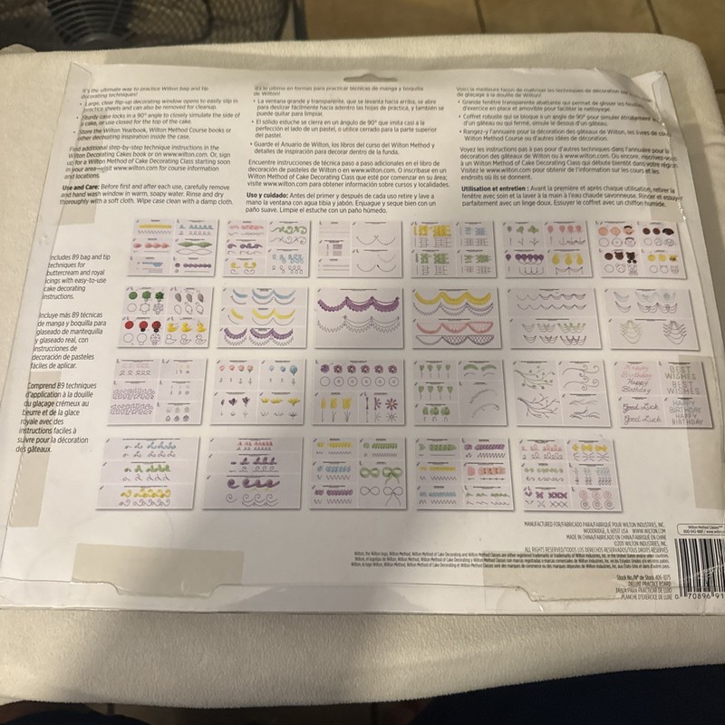 Wilton Deluxe Practice Board Set - 13 x 10.75-Inch, White/Purple NIB NEW gallery
