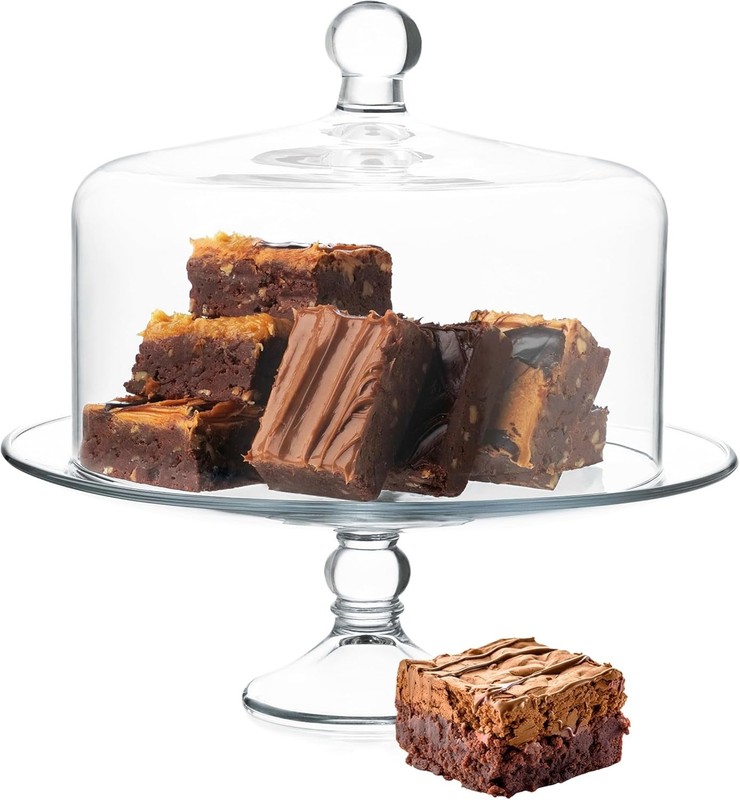 Selene Glass Cake Stand with Dome Set gallery