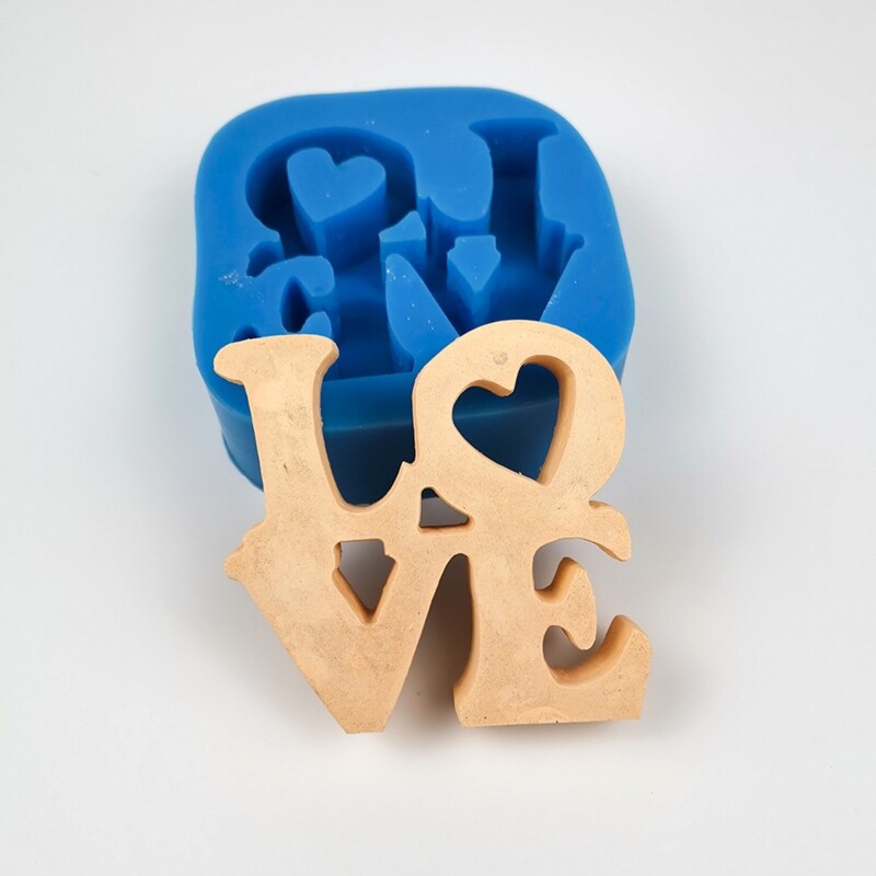 Love Heart Sign Letter Shape Silicone Mold for DIY Fondant Cake Chocolate Molds gallery
