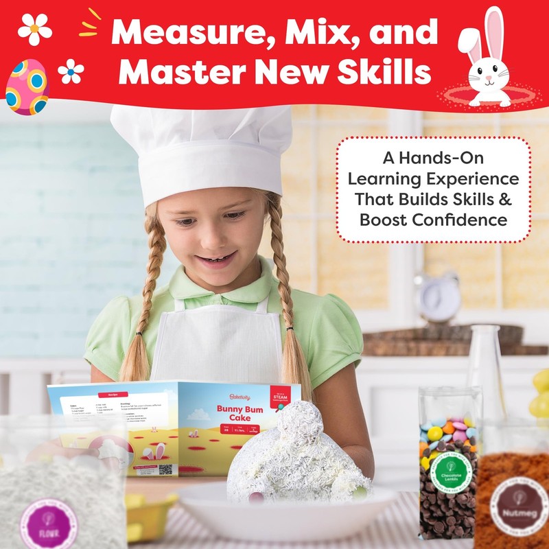 Baketivity Bunny Bum Cake - Kids Baking Kit Cake, gallery