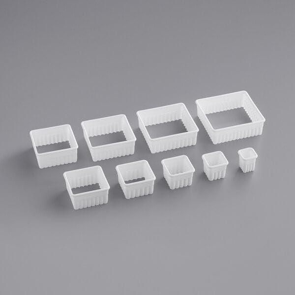 Ateco 5703 Fluted Edge Square Cutter Set in Graduated Sizes, Durable, FoodSaf... gallery