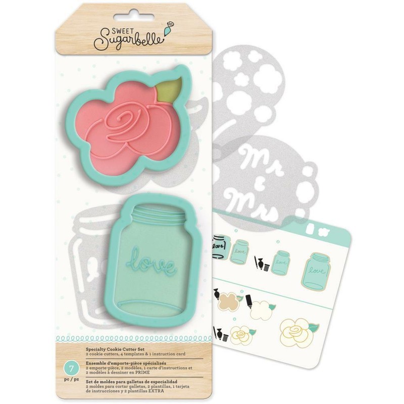 Sweet Sugarbelle Cookie Cutters Country Rose Mason Jar + Templates Instructions gallery