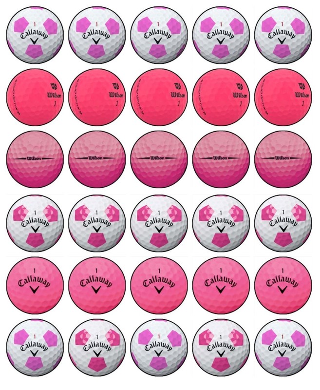 Golf Ball Edible Cupcake Toppers Wafer Birthday Cake Sports Decoration (2 Sizes)