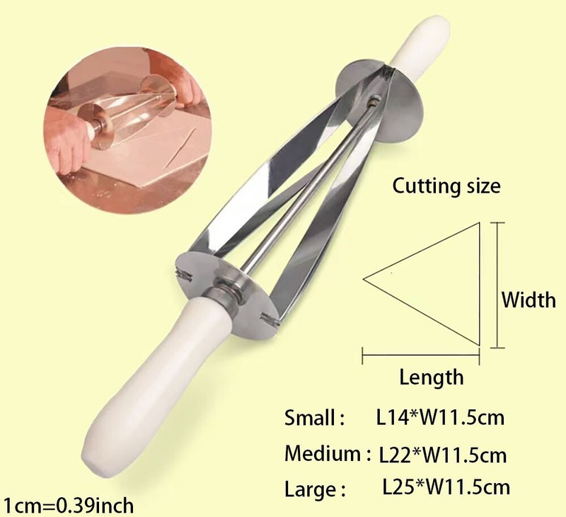 Croissant Cutter Roller Slices Stainless Steel Household Rolling Bread Cutter gallery