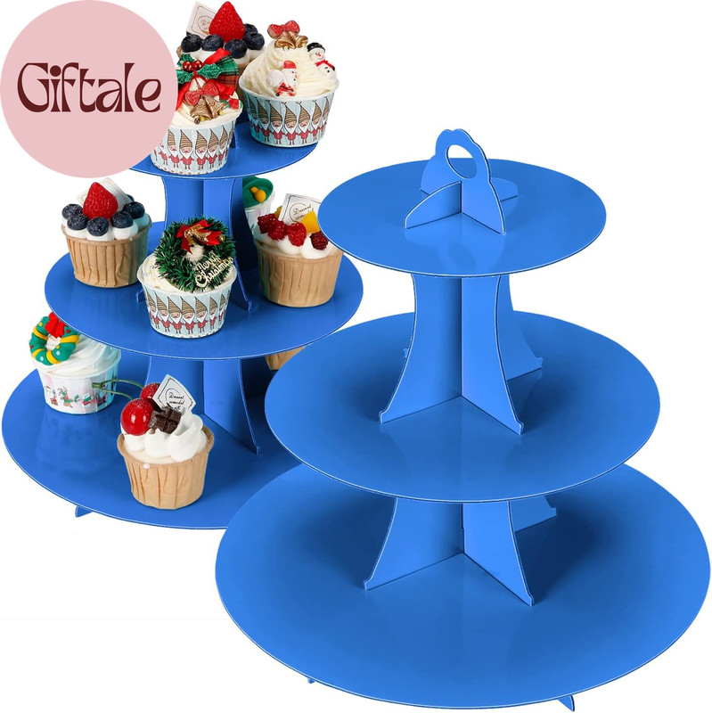 2Pcs 3-Tier Cupcake Stand, Cake Stand Holder, Tiered DIY Cupcake Stand Tower for
