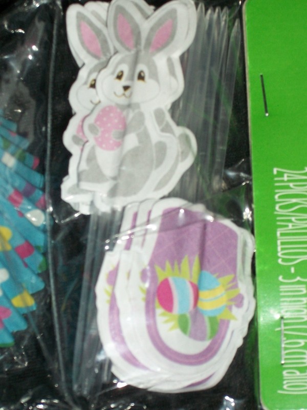 24 Wilton 2" Easter Bunny Cupcake Kit Cups Liners Picks Papers Baking Crafts gallery