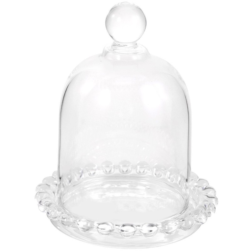 Pastry Serving Tray with Lid Platter Dome Appetizer Stand Cake Cover Glass