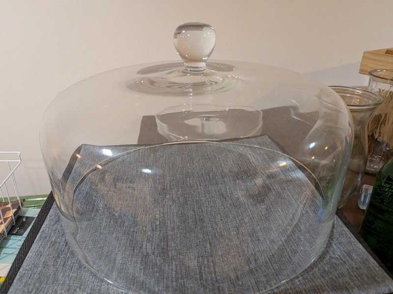 glass cake stand with dome cover gallery