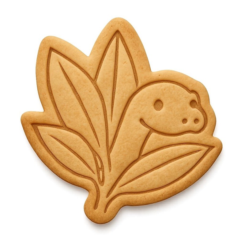 Python Peeking from Tree Leaves Cookie Cutter & Stamp - 4x3.6 Fun Kitchen Baking gallery