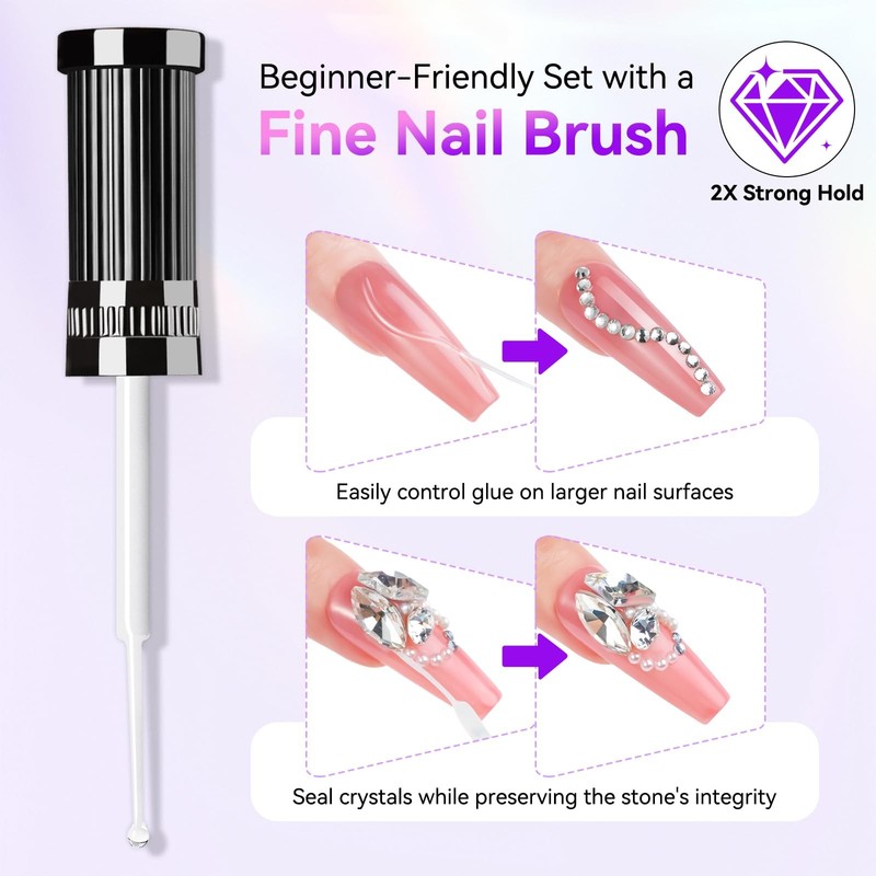 Makartt Nail Rhinestone Glue Gel, Upgrade Gel Updated-8ml, Clear gallery