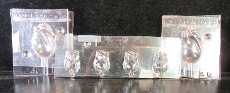 3 Rosebud 3D Chocolate Candy Lollipop Sucker Molds Life of the Party, East Coast