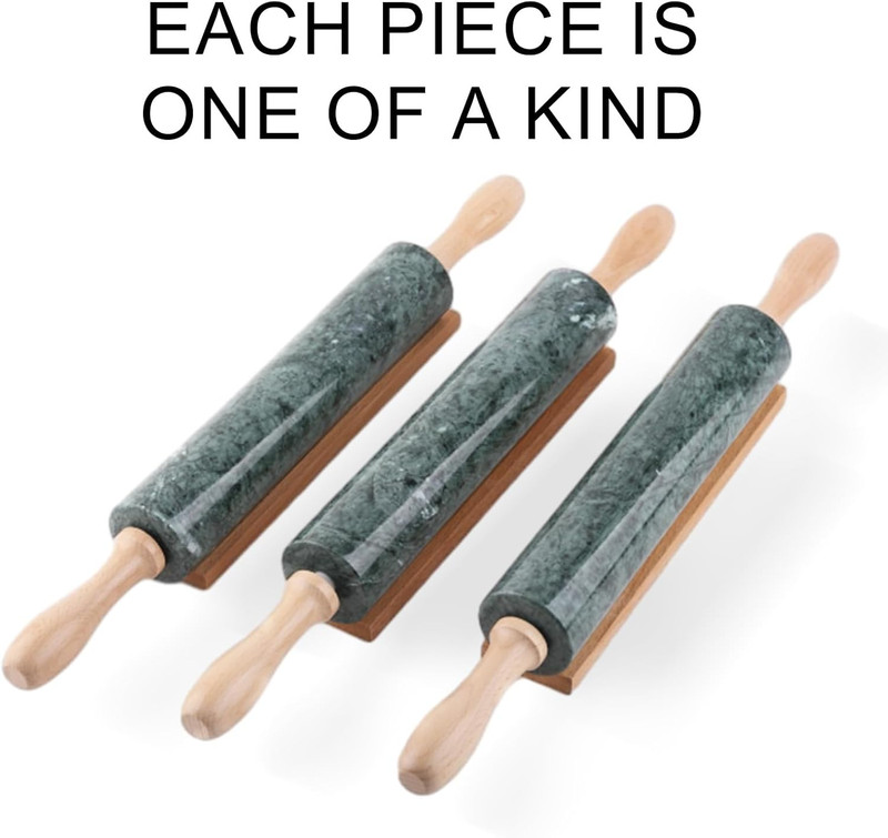 Marble Rolling Pin, Non-Stick Stone Dough Roller, Rolling Pin for Baking,Pasta, gallery