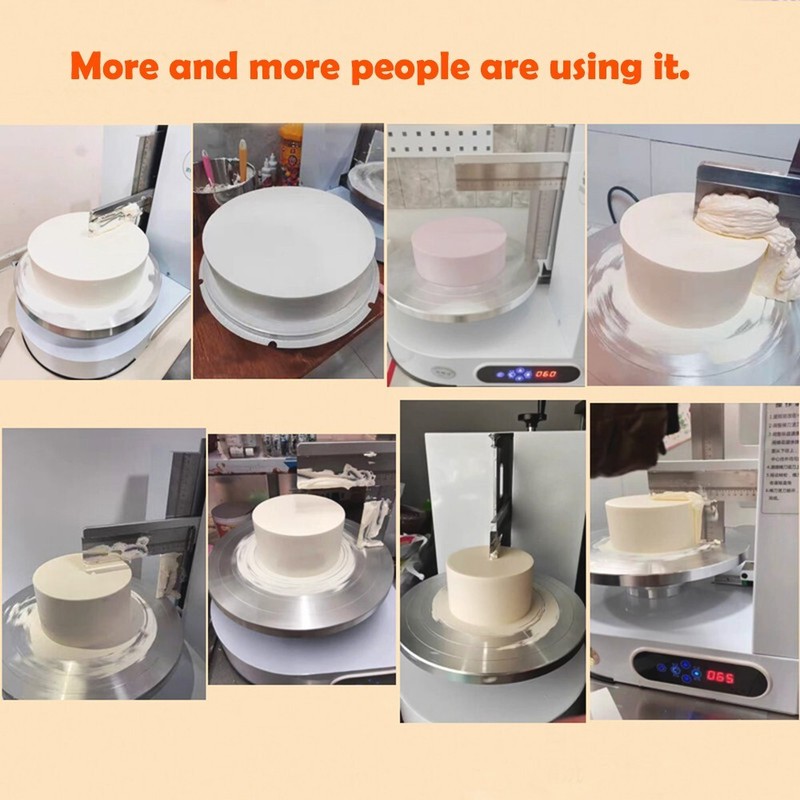 TECHTONGDA Pink Cake Cream Spreading Coating Smearing Machine 110V 6-14 inch New gallery