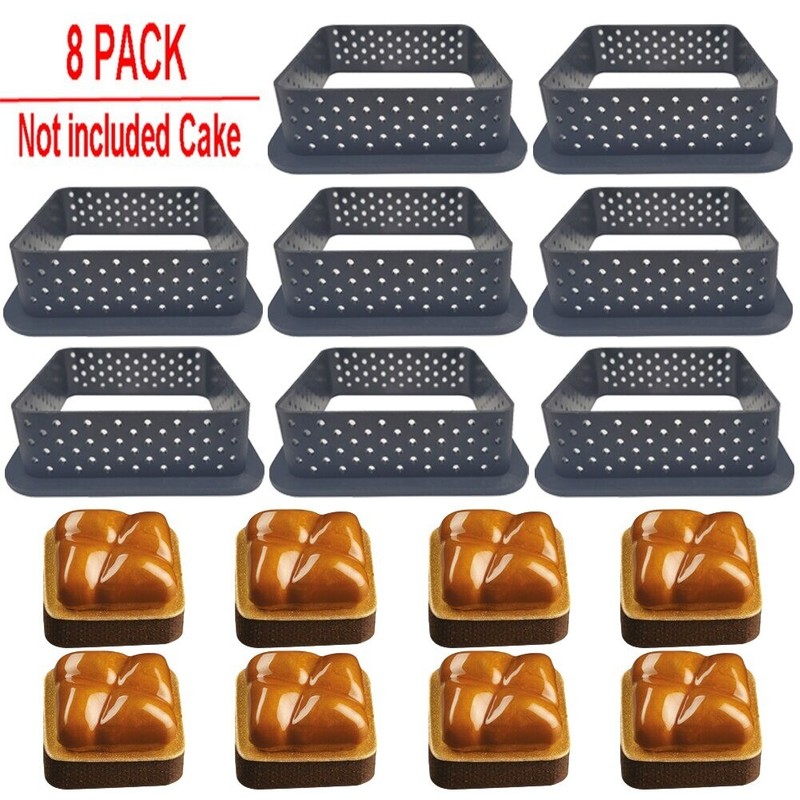 8Pcs Cake Mold Cake Circle Ring Mold Mousse Tart Decorating Baking Kitchen Tool gallery