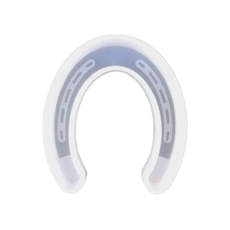 Small Horseshoe Silicone Mold | Size 3.5" Wide x 4.35" Long x 0.4" Deep white