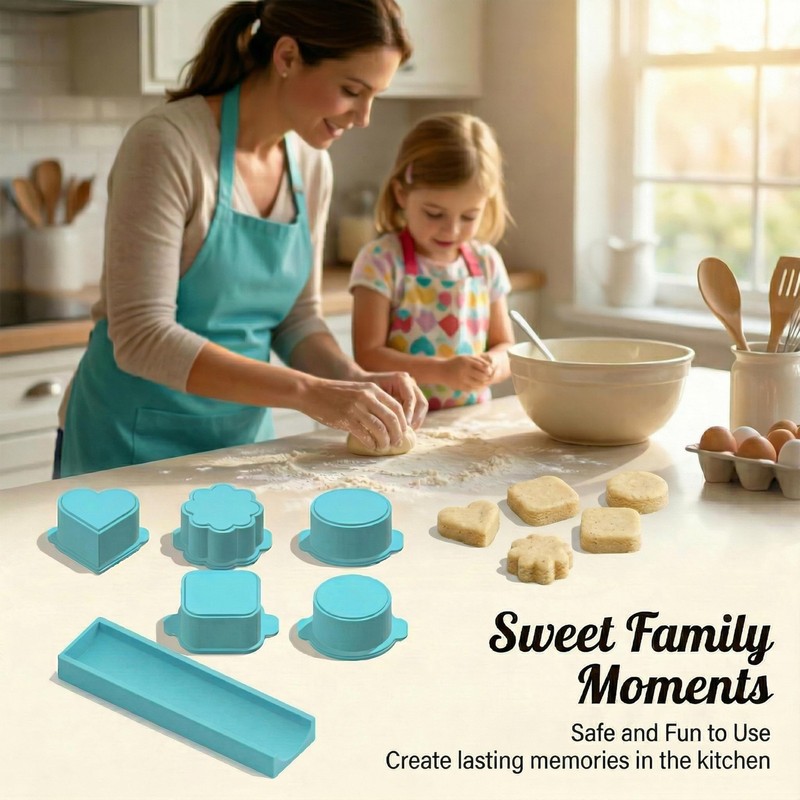 5 PCS Cake Pop Mold Set with 7.87-inch Tray, Heart Square Cloud Oval Round 3D Pr gallery