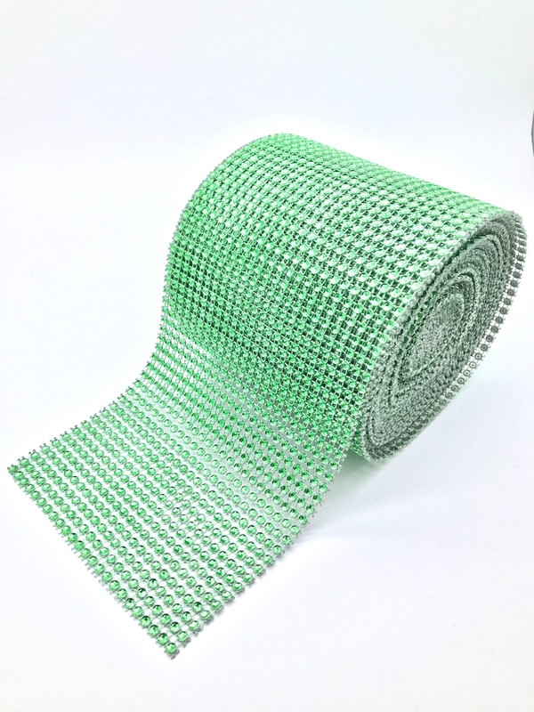 Green Diamante Rhinestone Diamond Ribbon Trim Sewing Wedding Arts Crafts Decor