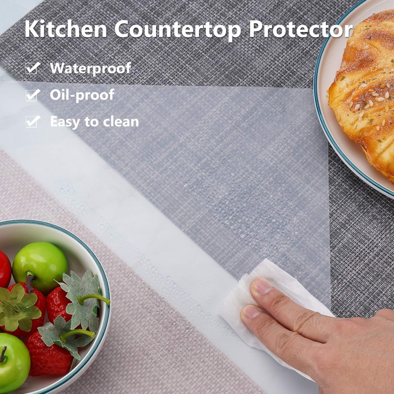 Gartful Silicone Mats for Kitchen Counter, Large L-25"x 17"x 0.03", White gallery