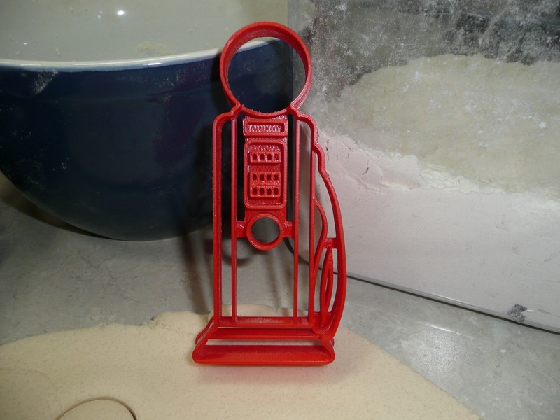 VINTAGE GAS PUMP SHAPE ANTIQUE VEHICLE THEME DETAILED COOKIE CUTTER USA PR5040 gallery