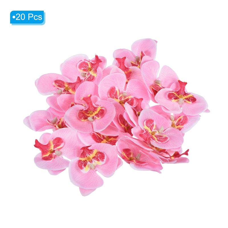 20Pcs 2.8" Artificial Silk Butterfly Orchid Flower Heads for DIY, Pink gallery