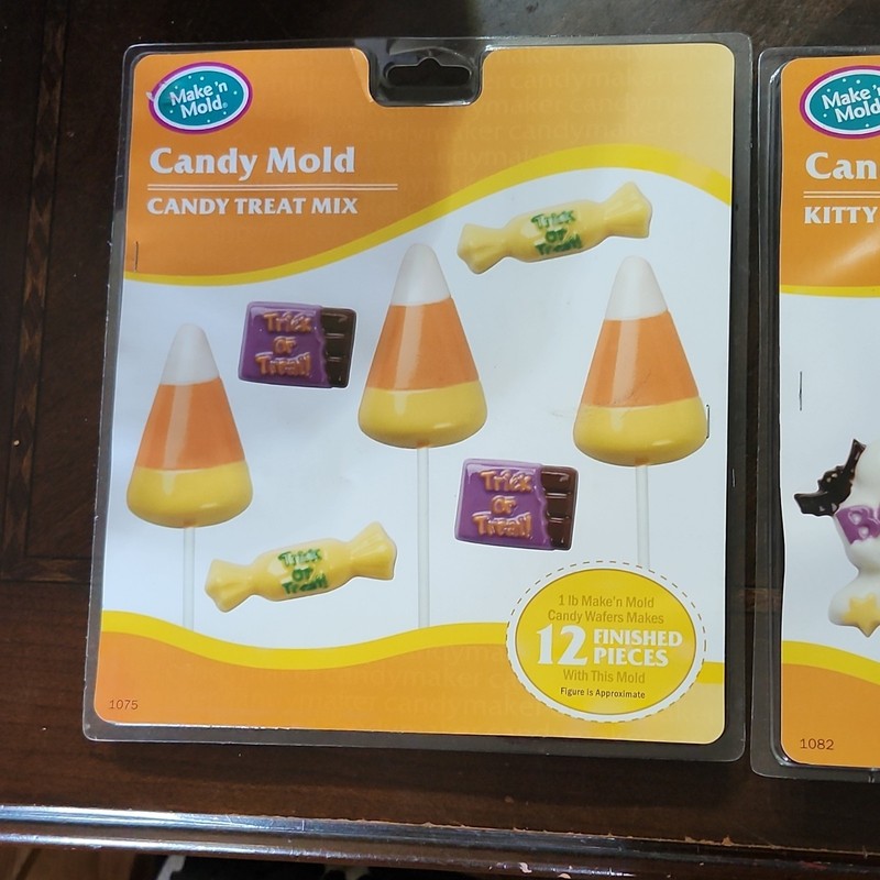 Make'n Mold Halloween Lollipop Candy Molds Witch/Ghost/Cat Clear 3pc 1 lb gallery