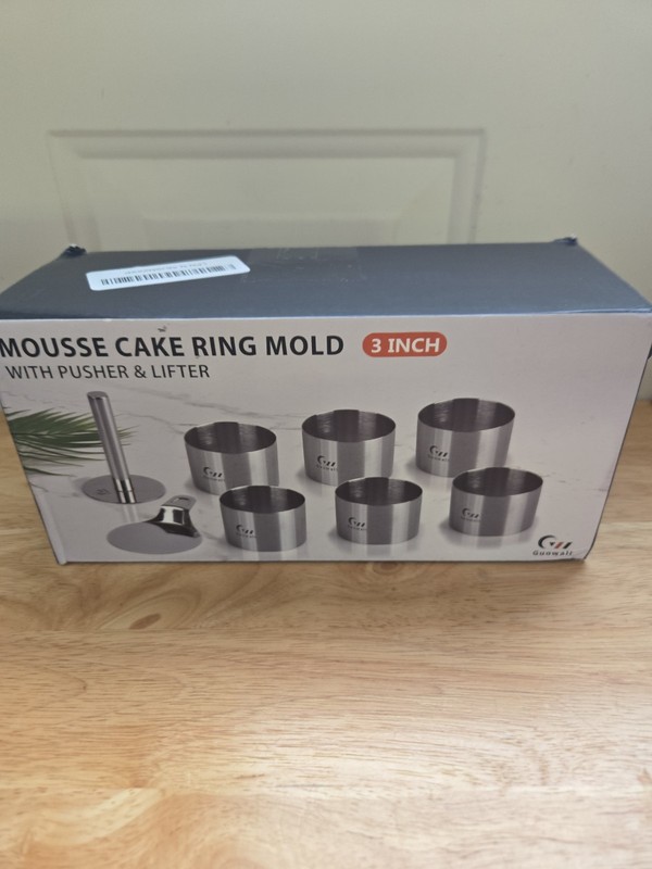 Guowall Mousse Cake Ring 3 Inch With Pusher & Lifter