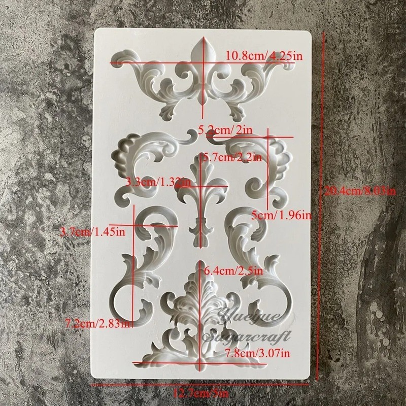 Scroll Relief Silicone Mold Cake Decorating Fondant Candy Chocolate Mould Tools gallery