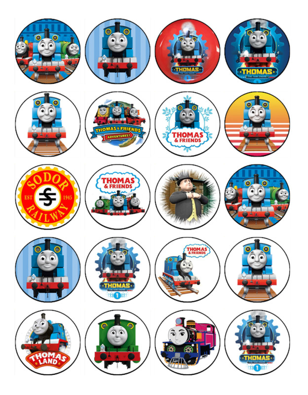 Thomas The Tank Engine Edible Wafer Cake & Cupcake Toppers - Birthday Decoration gallery