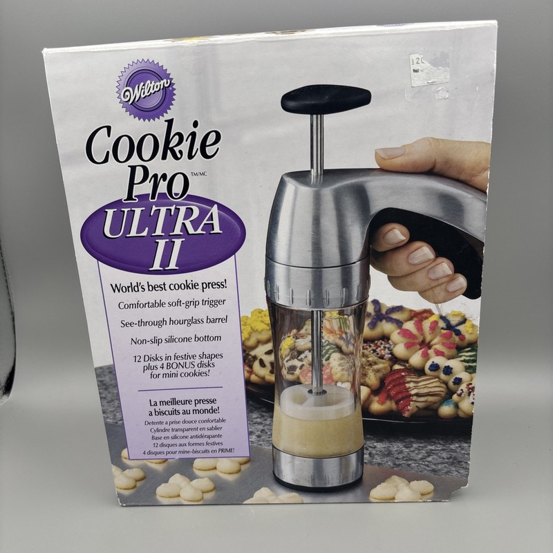 Wilton’s Cookie Pro Ultra II Original Box Spritz Cookie Press 16 Disks
