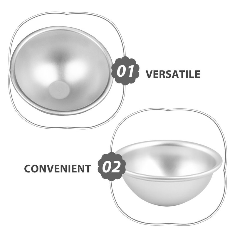 10Pcs Dome Cake Mold Aluminum Nonstick Half Sphere Pan for Mousse Jelly Desserts gallery
