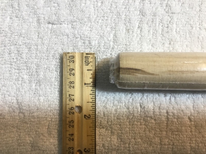 Natural Wood Rolling Pin 12 Inches X 1 inch easy roll pastry pizza crusts dough gallery