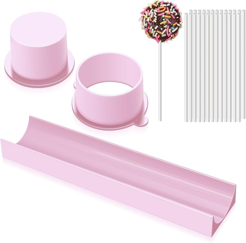 Round Cake Pop Mold Set with 9 Inch Tray and Sticks, ABS Cake Pop Maker, Circ... gallery