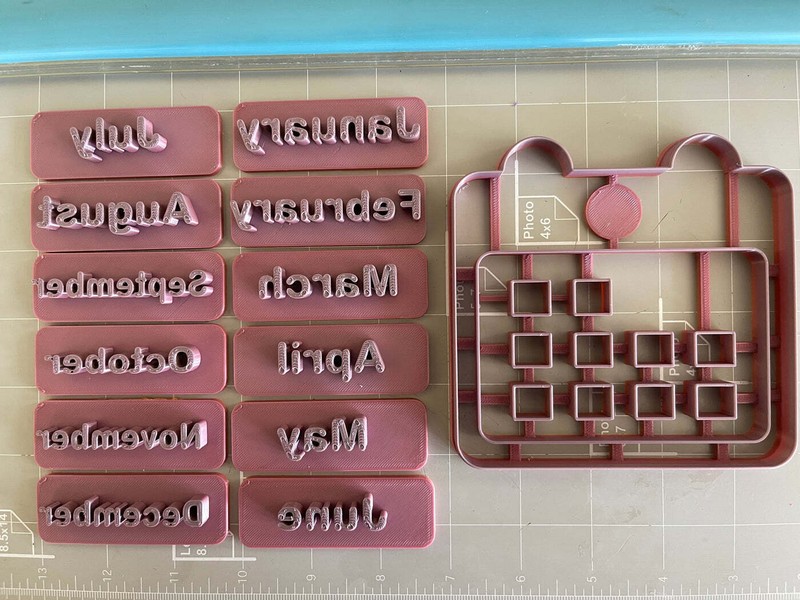 Calendar Cookie Cutter with 12 Months Stampers ( Set ) gallery