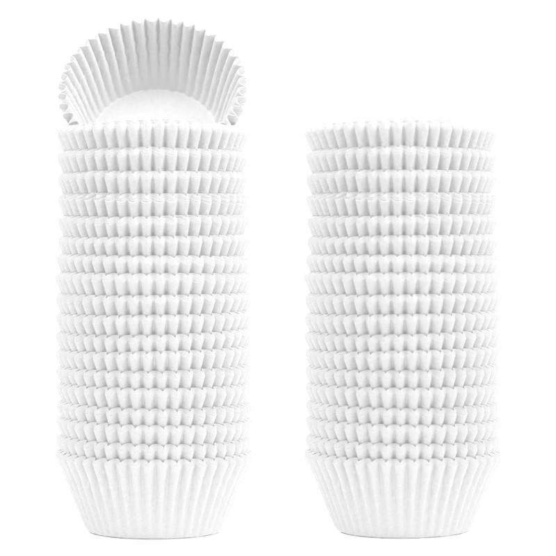 1000 PCS 2 Inch White Cupcake Liners Heavy Duty Standard Paper Wrapper Cup
