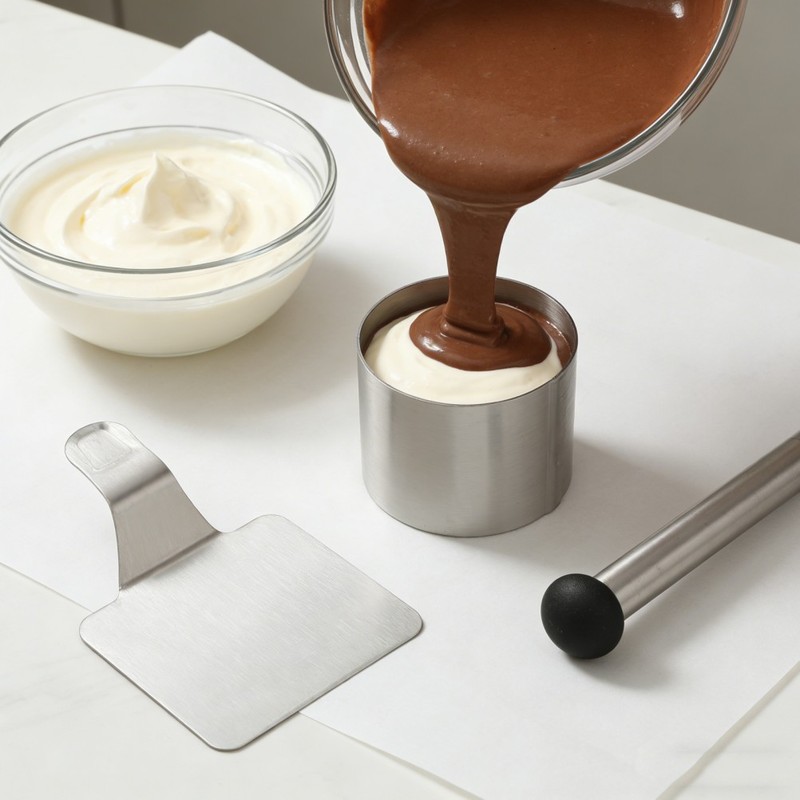 1 Set Reusable Stainless Steel Baking Rings for Cake Mousse and Dessert gallery